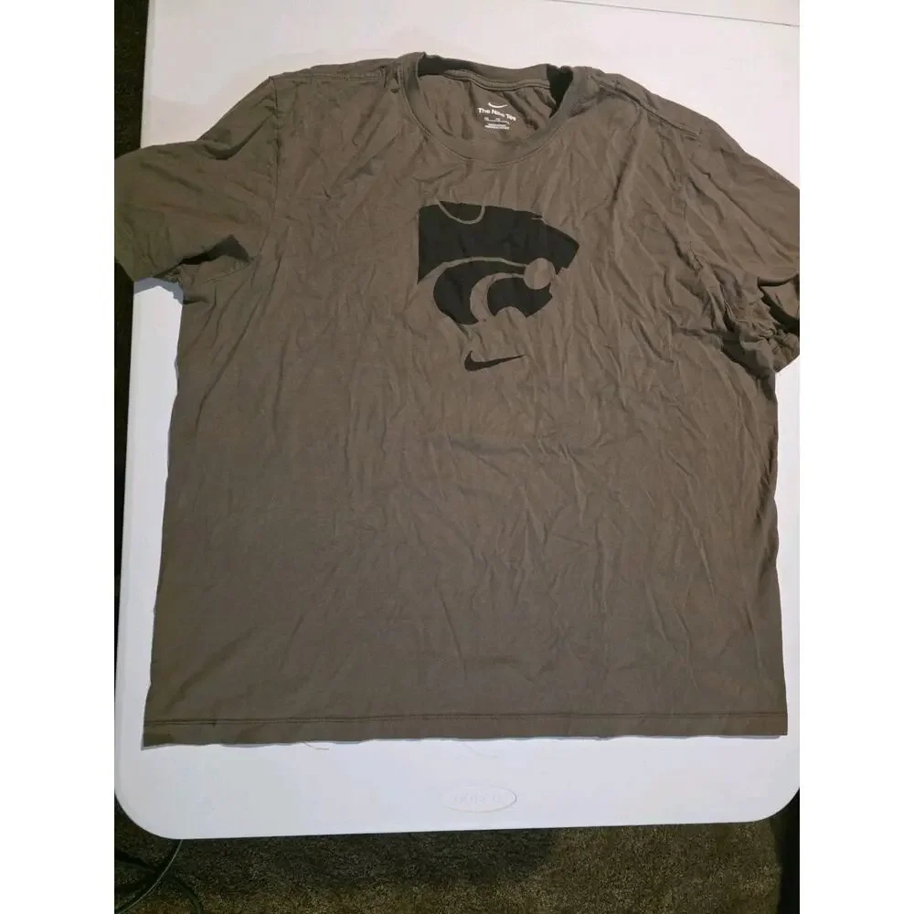 Nike K-State Wildcats T Shirt XXL Olive Military USA Flag Sleeve Camo Back